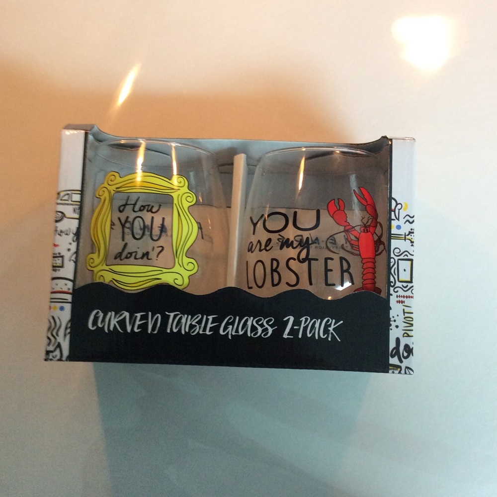 Friends set of two glasses